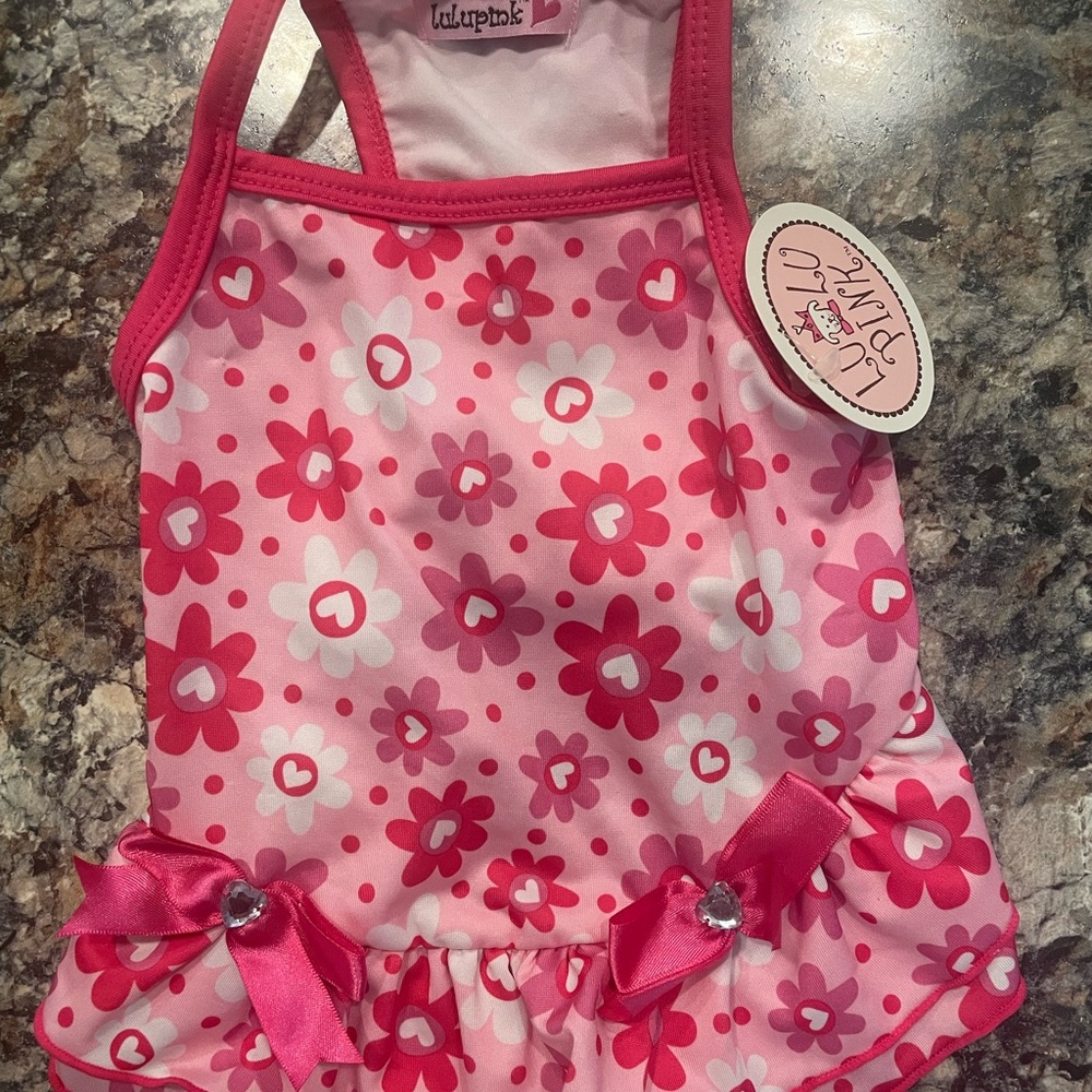 Floral dog dress size M